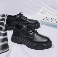 Giày Boots Combat Cổ lửng Dây Buộc  tăng chiều cao Bct06