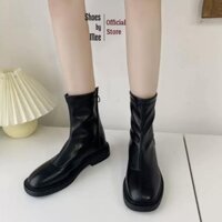 Giày Boots Da Nữ Cao Cấp, FULLBOX 2021, Shoes by Mee Bốt Nữ Phong Cách Hàn Quốc, Êm Chân VBW