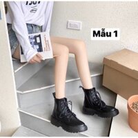 Giày boots Da nữ cổ cao mới