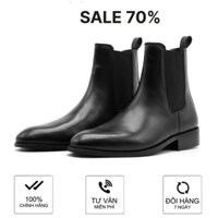 giày boots nam Chelsea Boots Classic cao cổ đế khâu đặt lùi 1 size