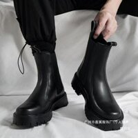 Giày Boots Nam Cổ Chun Da Lộn