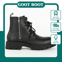 Giày Boots nam da bò Storm Chunky Combat Boots da bò Nappa đế cao 4.5 cm