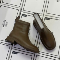 Giày Boots Nữ cổ ngắn - Boots nữ cổ thấp - Boot Ying Cổ Ngắn Chỉ Trơn Đế 4p Phong Cách Ulzzang QCCC