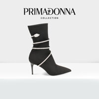 Giày boots Primadonna Collection Black Fabric Ankle Boot With Jewel Bracelet