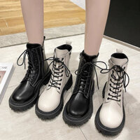 Giày Bốt Cao Gót Cột Dây Phong Cách Hàn Quốc Thời Trang Cho Nữ -Tinahouse.2021