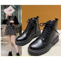 Giày Bốt Cổ Lửng Nữ Khóa Kéo G27