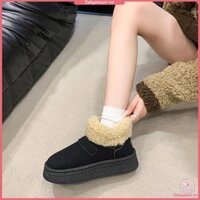 Giày bốt Cotton Giày bốt tuyết mặc ngoài mũi tròn Retro