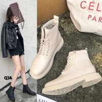 Giày Bốt Da Cổ Cao Sang Chảnh