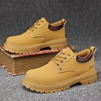 Giày Bốt Derby Cổ Thấp BCT04 Màu Da Bò