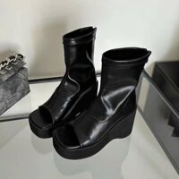GIÀY BỐT HỞ MŨI ĐẾ XUỒNG 9 PHÂN CÁ TÍNH MIX ĐỒ BAO XINH