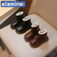 Giày bốt lông cừu trẻ em Giày cotton phẳng thoải mái và ấm áp