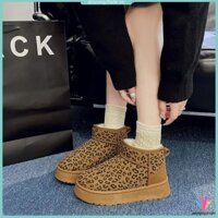 Giày bốt lông thú Giày bốt tuyết nữ đế mềm đế dày thoải mái