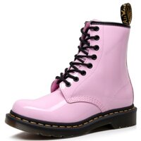 Giày Bốt Martin Dr.Martens 1460 Martin Chất Liệu Da Bóng Tráng Gương Màu Hồng Phong Cách Anh Quốc Cho Nữ