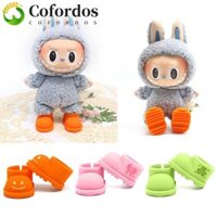 Giày bốt mắt cá chân búp bê COFORDOS, Giày búp bê Labubububupu thủ công bằng silicon, Giày Labubububupu hoạt hình búp bê ngón chân tròn Mini Giày đi mưa ngắn 17cm Labububupu