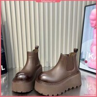 Giày bốt ngắn Giày bốt đế dày thông thường Lớp lót lông cừu phiên bản Hàn Quốc