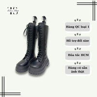 Giày Bốt Nữ Cổ Cao Phong Cách Chiến Binh Da Mềm Êm Chân Hot Trend Đường Phố 2024