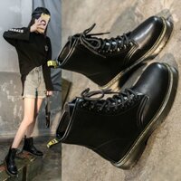Giày bốt nữ cổ lửng phong cách Hàn Quốc,boots cao cổ Martin buộc dây mũi tròn trẻ trung năng động giá rẻ