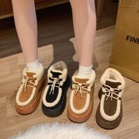 Giày bốt tuyết Giày bốt lông cừu đế dày thông thường