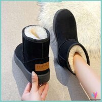Giày bốt tuyết Giày bốt ngắn giữ ấm bên ngoài Lớp lót lông cừu chống trượt