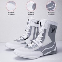 Giày Boxing Unisex Mùa Thu Đông Có Khóa Kéo Giày Sanda Muay Thai Cao Cấp Chống Trượt Thoáng Khí Dành Cho Tập Luyện Boxing Trong Nhà