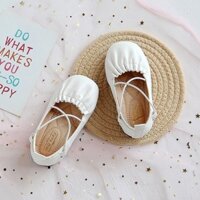 Giày búp bê bé gái, Giày Lười cho bé gái phong cách Hàn Quốc hàng chính hãng BM Baby da mềm đế chống trơn cho bé