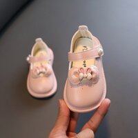 Giầy búp bê bé gái nơ hoa mầu hồng size 16-26 cho bé 0-5 tuổi XHNG652/654