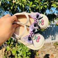 giày búp bê bé Kuromi gái giày bệt cho bé kiểu dáng hàn quốc ren siêu đẹp da mềm đế tròn không đau chân Kuromi819