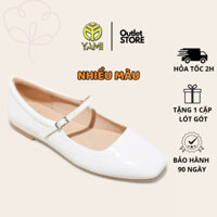 Giày Búp Bê Bít Mũi Có Quai Ngang WF, Giày Công Sở Nữ Mũi Vuông Có Quai Ngang Hàng Hiệu Xuất Dư YAMI_shop
