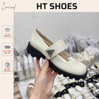 Giày búp bê C Mary Jane đế bánh xe cao 3.5cm khoá tam giác kim loại phong cách mới hàng Fullbox 𝟮𝟬𝟮𝟯-𝟭