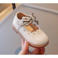 GIÀY BÚP BÊ CHO BÉ ĐÍNH NƠ, MẪU GIÀY BỆCH PHONG CÁCH HÀN QUỐC XINH XẮN