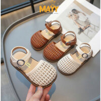 Giày búp bê cho bé- Sandal rọ Vintage dễ thương cho bé gái da PU mềm êm thoáng chân quai dán tiện lợi 2505