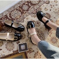 Giày búp bê có quai Mary Jane phối khuy cài cực lạ Yannie Lolita ulzzang Hàn Quốc