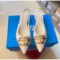 Giày búp bê đế bệt hở gót, hàng quảng châu cao cấp hot 2023