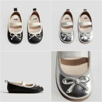 Giày búp bê đen bạc HM H&M_hàng chính hãng Mỹ