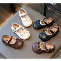 Giày Búp Bê Đính Nơ Phối Ren Dễ Thương Thời Trang Cho Bé Gái Size 22-26