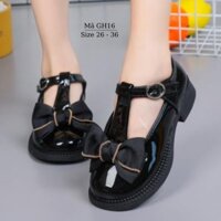 Giày búp bê duyên dáng và dễ thương cho bé gái 3 - 10 tuổi màu đen mặc áo dài diện váy công chúa cực xinh GH16