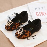 Giầy búp bê hoạ tiết da báo
