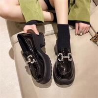 Giày búp bê lolita nữ đế cao GD đính đá cao cấp