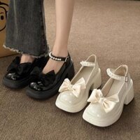 Giày Búp Bê Lolita Nữ G101 Cao Cấp Đế 7cm Thời Trang Hàn Quốc. Giày Cao Gót Nữ Đẹp Xịn Giá Rẻ A1