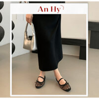 Giày búp bê lưới nữ An Hy Studio, mũi tròn, đế bệt êm nhẹ thoáng khí, phong cách thời trang Hàn Quốc