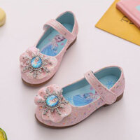 Giày búp bê màu hồng nude công chúa elsa lấp lánh