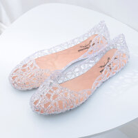 Giày búp bê nhựa đi mưa thời trang 217 - Trắng - Size 36