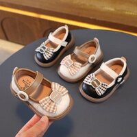 Giày Búp Bê Nơ Caro Phong Cách Vintage Cực Kì Dễ Thương Cho Các Bé Đi Học Đi Chơi [GG26]