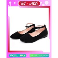 Giày Búp Bê Nữ Có Quai Màu Đen💕𝑭𝑹𝑬𝑬𝑺𝑯𝑰𝑷💕[Giá gốc tận xưởng]