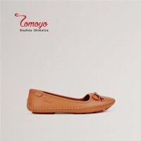 Giày Búp Bê Nữ Da Microfiber Đính Nơ Siêu Nhẹ Tomoyo TMW20102 - Size 35 - Bò