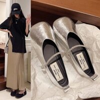 Giày búp bê nữ đế bệt mũi vuông chất da xịn hàng chuẩn đẹp thông thoáng