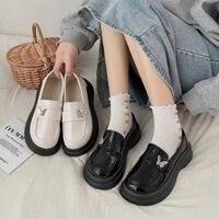 Giày búp bê nữ đế cao da bóng Hàn Quốc Đế 5 phân , tôn dáng, siêu dễ phối đồ Linhl Shop mã 29