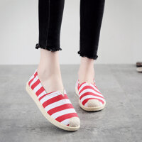 Giày búp bê nữ đẹp vải đi êm chân hài búp bê cao 2cm V275 - Đỏ - Size 37