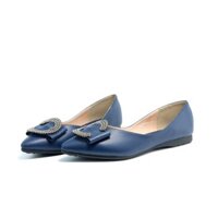 Giày Búp Bê Nữ Mũi Nhọn Phối Nơ Đính Xoàn Sành Điệu PABNO - BH 12 Tháng - PN16004