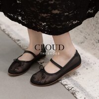 Giày búp bê nữ mũi tròn lưới quai ngang kiểu dáng dễ thương Cloud's Sandal